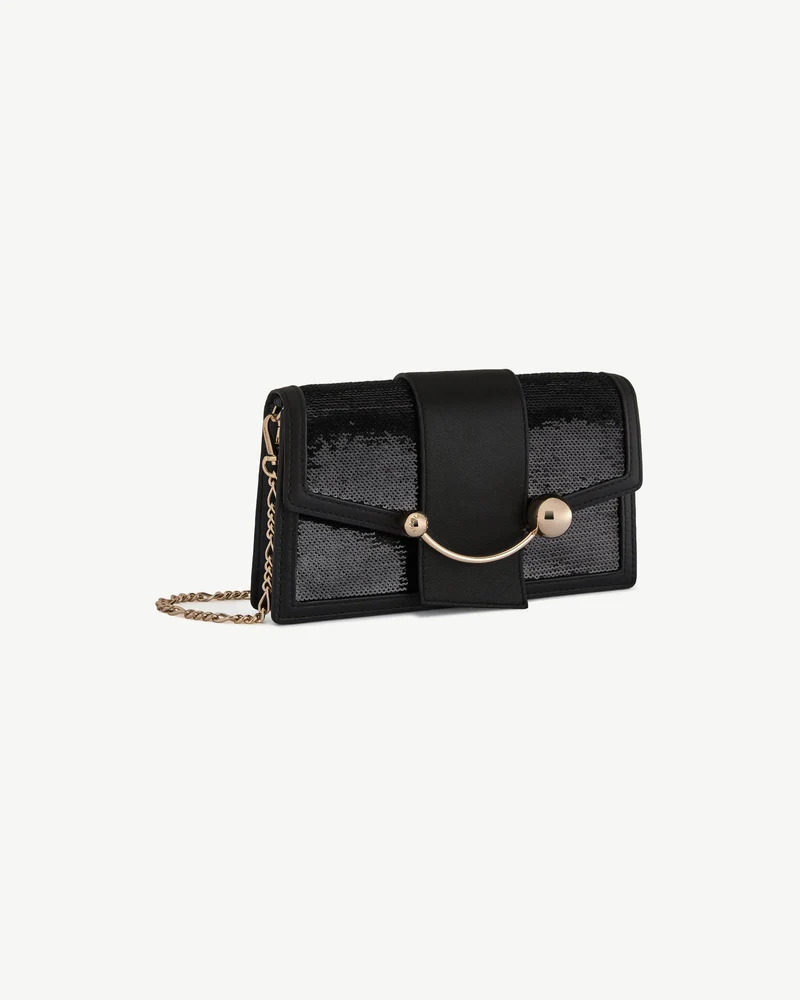 Crescent on a Chain - Black Sequins
