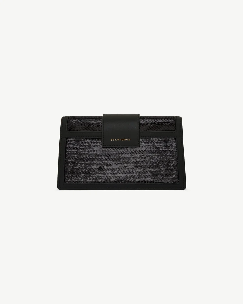 Crescent on a Chain - Black Sequins
