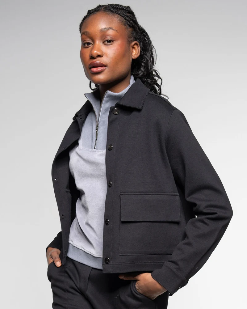 Gabardine Jacke Raven