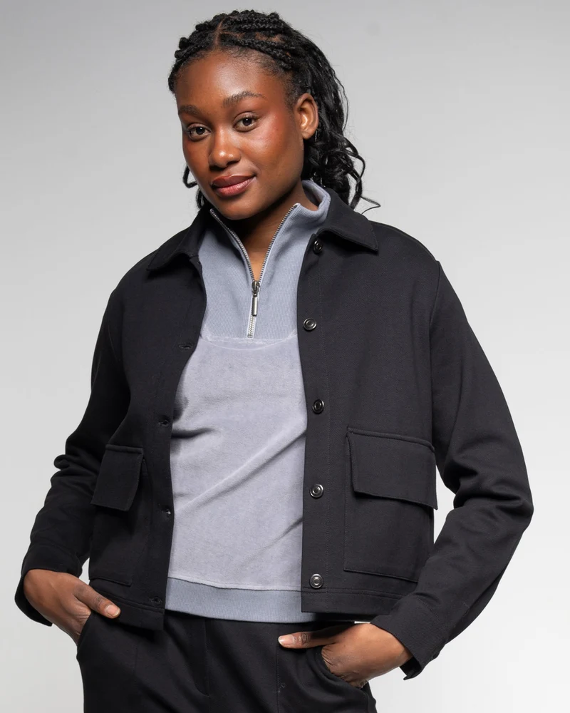 Gabardine Jacke Raven