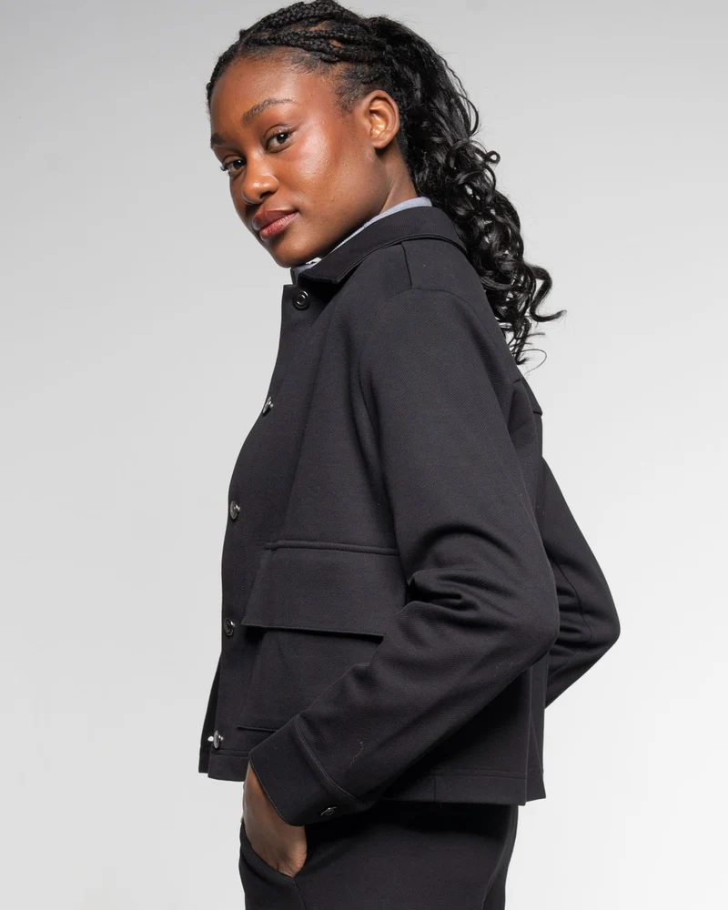 Gabardine Jacke Raven