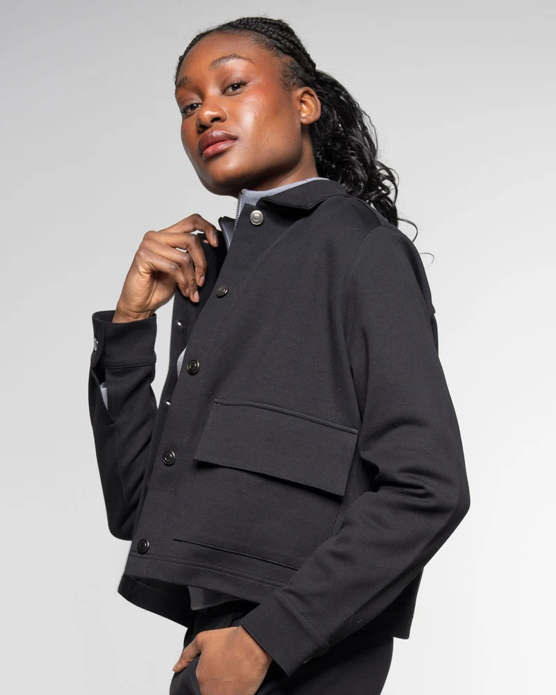 Gabardine Jacke Raven