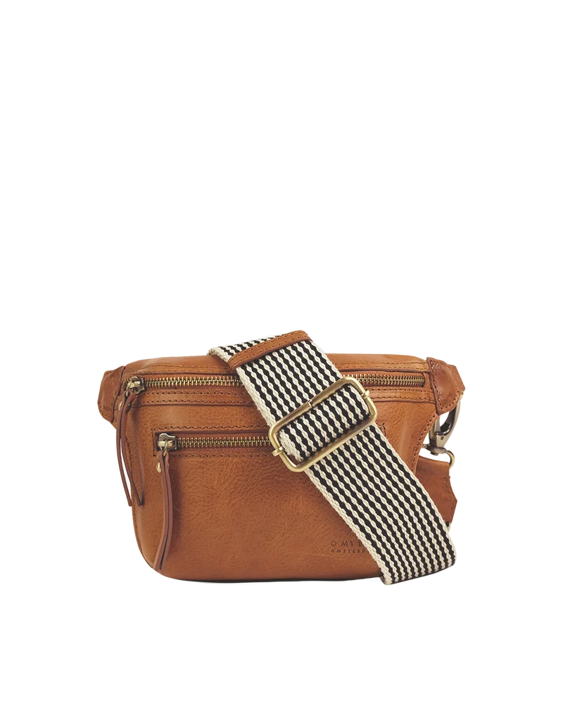 Bauchtasche vegan Becks Apfelleder Cognac