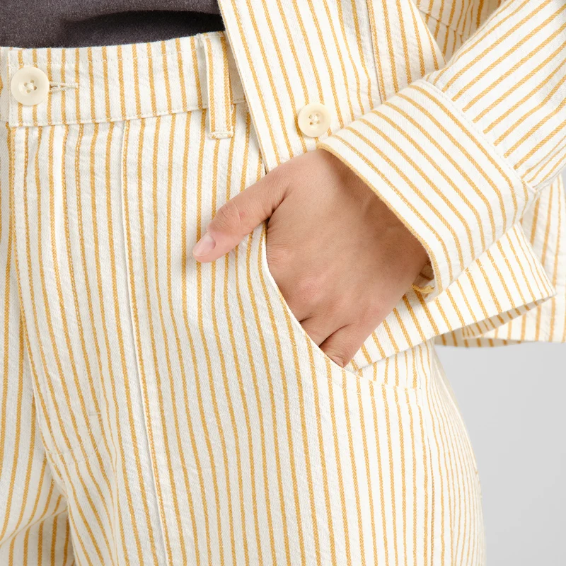 Hose Workwear Pants Vara Stripe Yellow