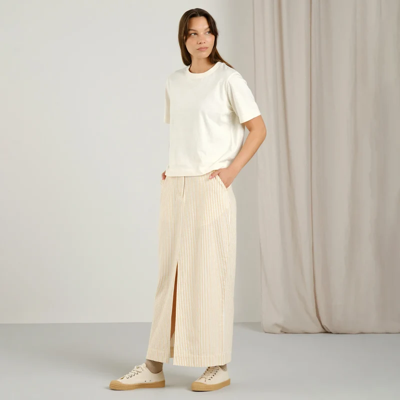Rock Skirt Finsta Work Stripe Yellow