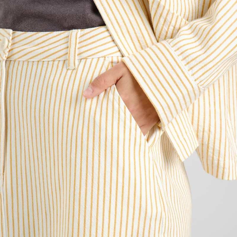 Rock Skirt Finsta Work Stripe Yellow