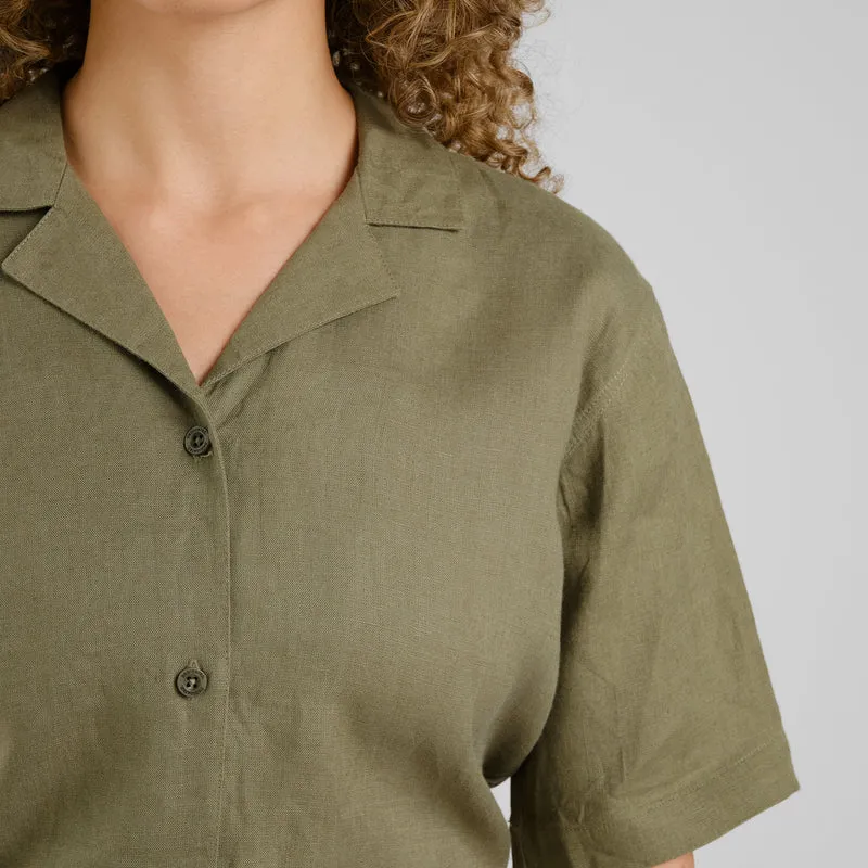 Bluse Shirt Torup Linen Leaf Green