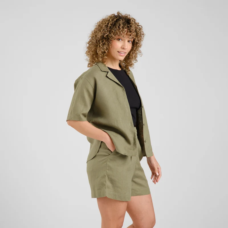 Bluse Shirt Torup Linen Leaf Green