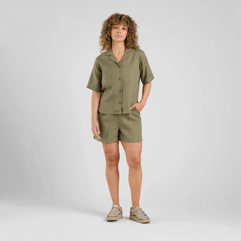 Bluse Shirt Torup Linen Leaf Green