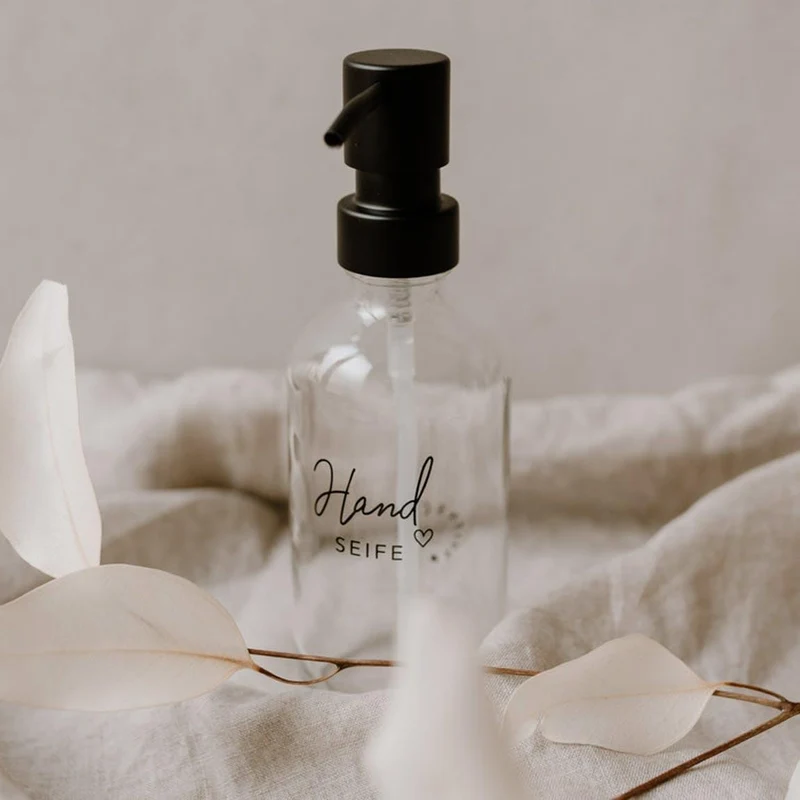 Seifenspender Handseife aus transparentem Glas 250ml