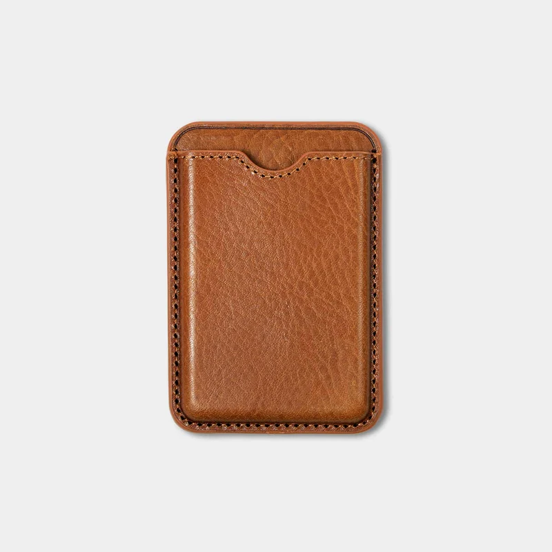 Magsafe Wallet EDUARD aus italienischem Vachetta Leder – Handgefertigter Luxus
