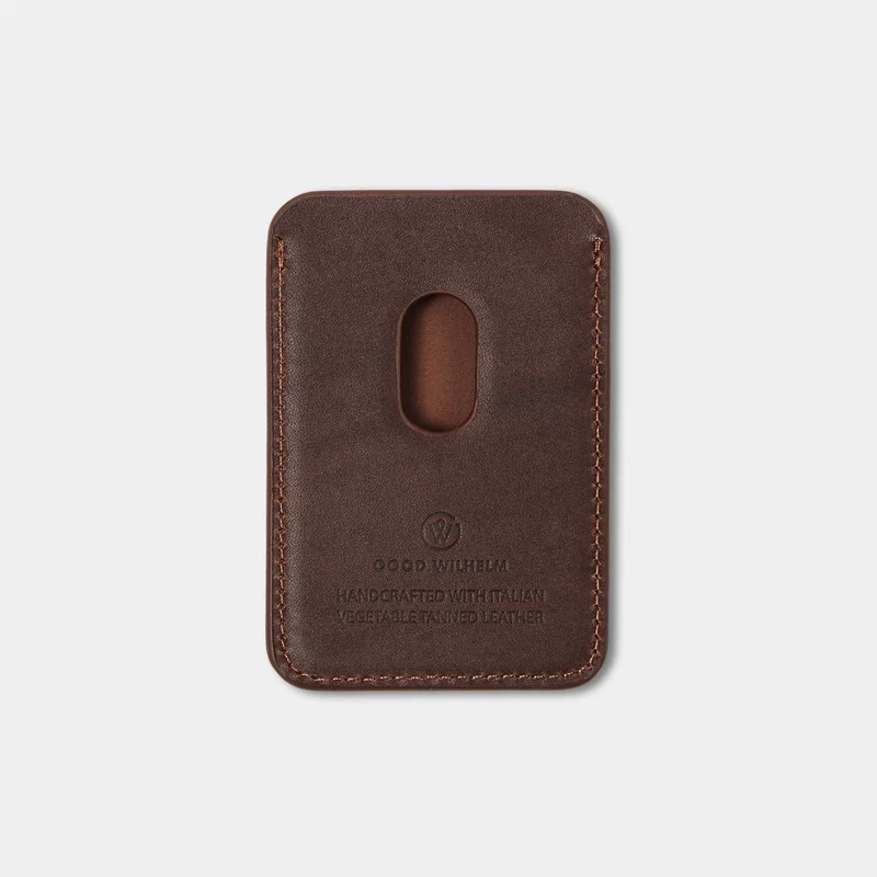 Magsafe Wallet EDUARD aus italienischem Vachetta Leder – Handgefertigter Luxus