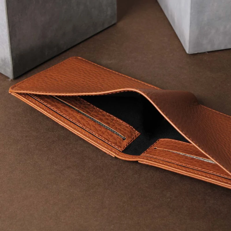 Klassisches Leder Portemonnaie RICHARD – Münz- und Scheinfach, RFID-Schutz