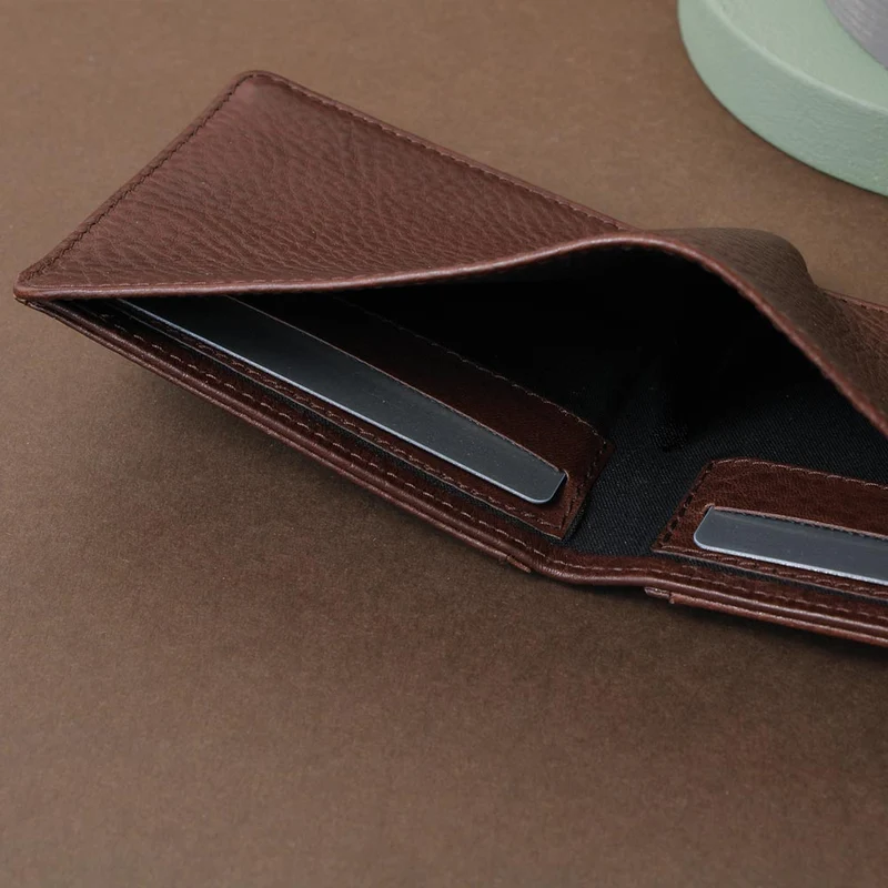 Klassisches Leder Portemonnaie RICHARD – Münz- und Scheinfach, RFID-Schutz