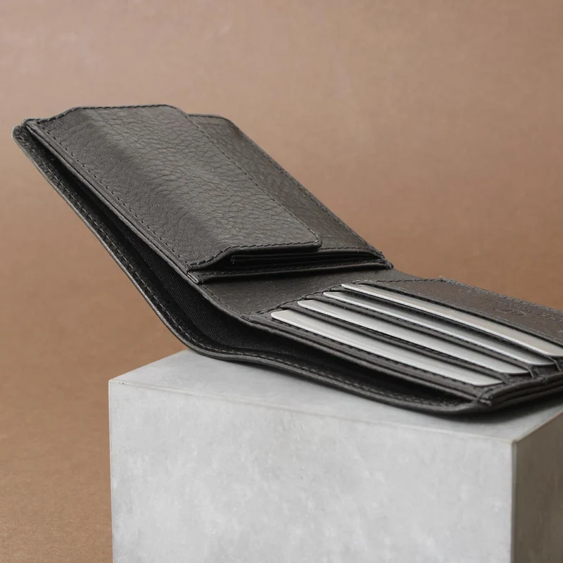 Klassisches Leder Portemonnaie RICHARD – Münz- und Scheinfach, RFID-Schutz