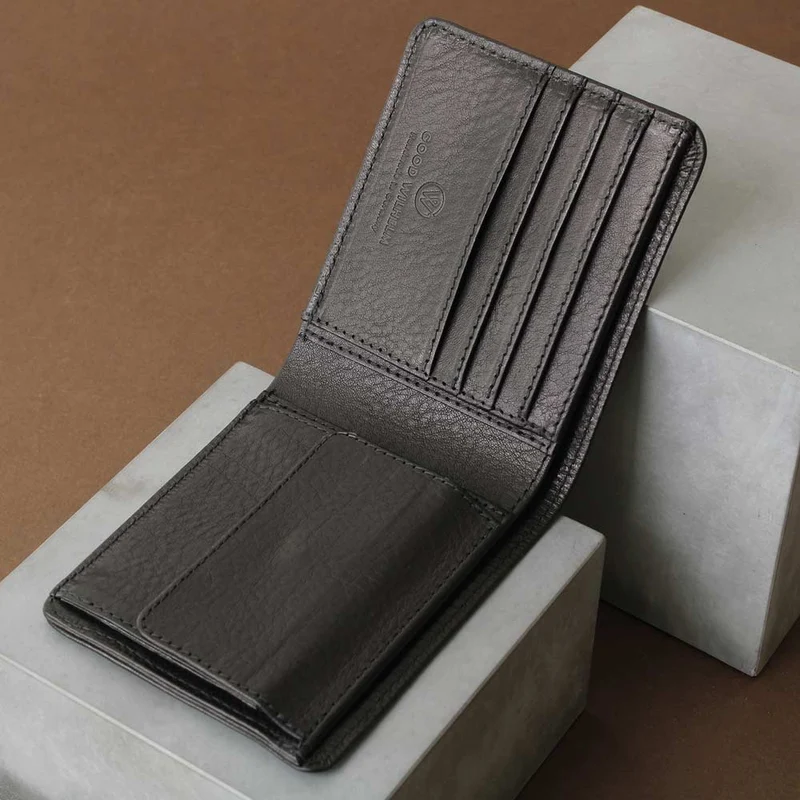 Klassisches Leder Portemonnaie RICHARD – Münz- und Scheinfach, RFID-Schutz