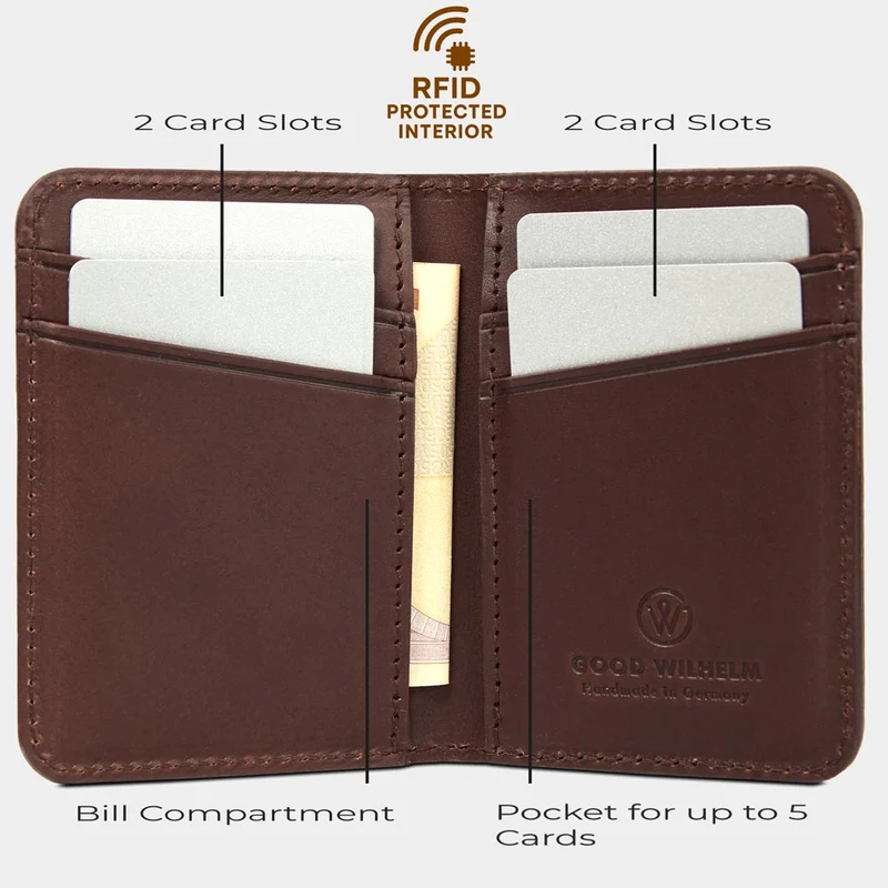 Bi-fold Geldbörse Herren Leder ARTHUR mit RFID Schutz