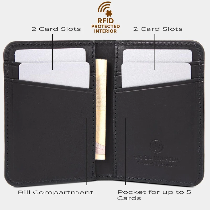 Bi-fold Geldbörse Herren Leder ARTHUR mit RFID Schutz