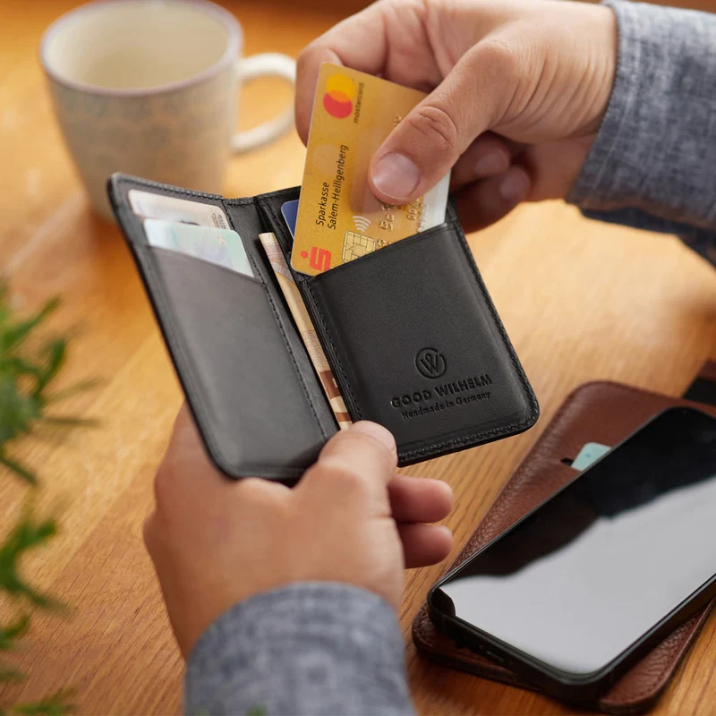 Bi-fold Geldbörse Herren Leder ARTHUR mit RFID Schutz