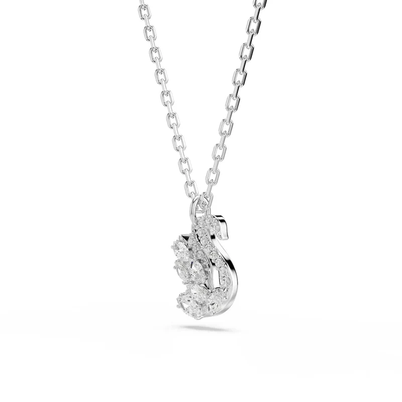 Swarovski Schwanen-Pavé-Halskette in Silberoptik 5754347