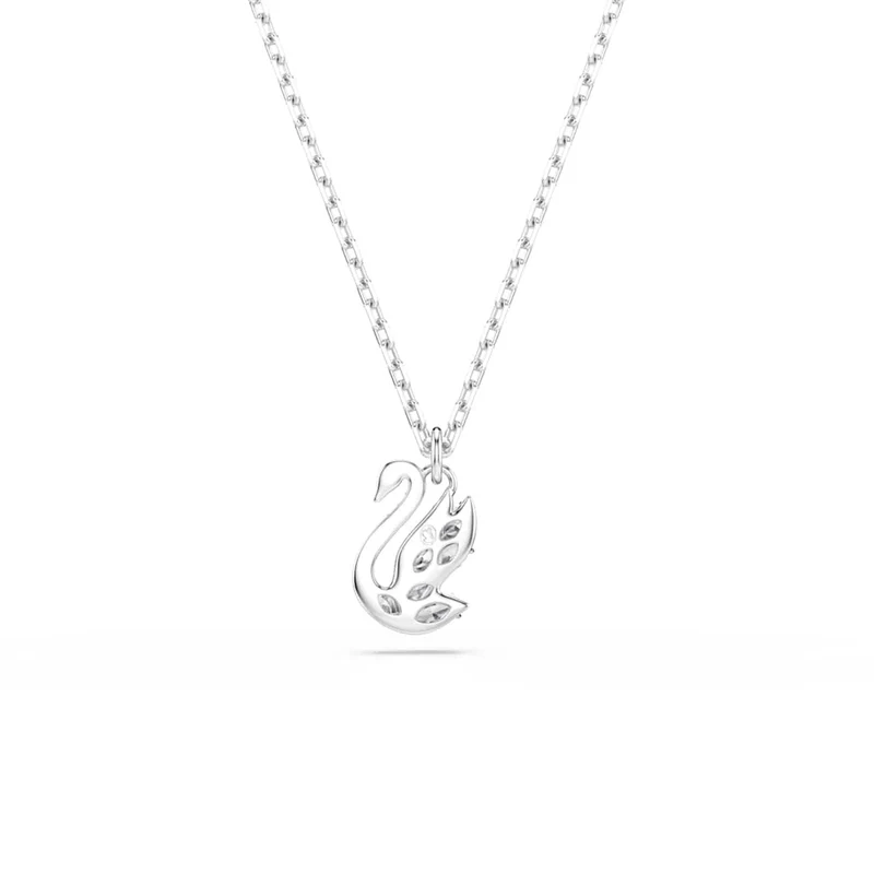 Swarovski Schwanen-Pavé-Halskette in Silberoptik 5754347