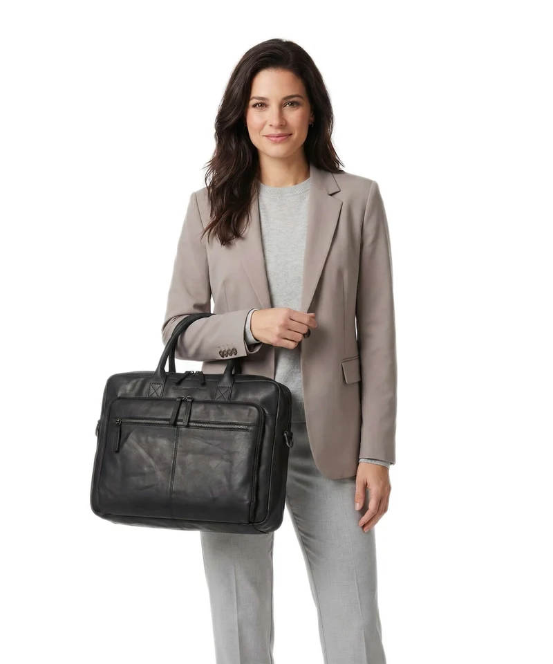 The Chesterfield Brand Wax Pull Up Cow Tacama Laptoptasche black