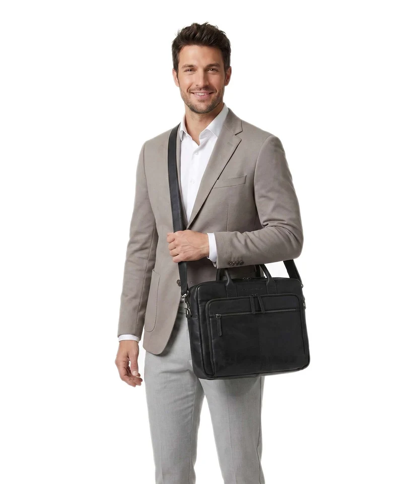 The Chesterfield Brand Wax Pull Up Cow Tacama Laptoptasche black