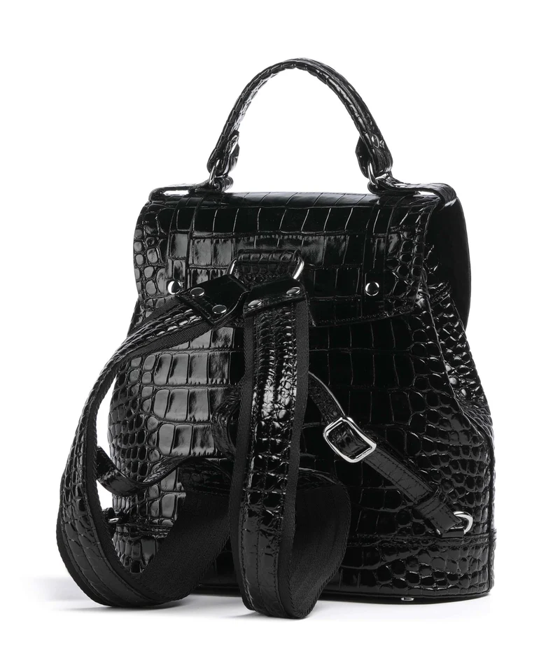 Vivienne Westwood Max Embossed Croc Small Rucksack black