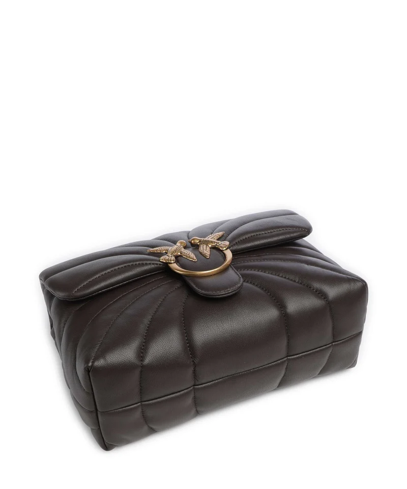 Pinko Love Puff Classic Schultertasche marrone marasca/antique gold