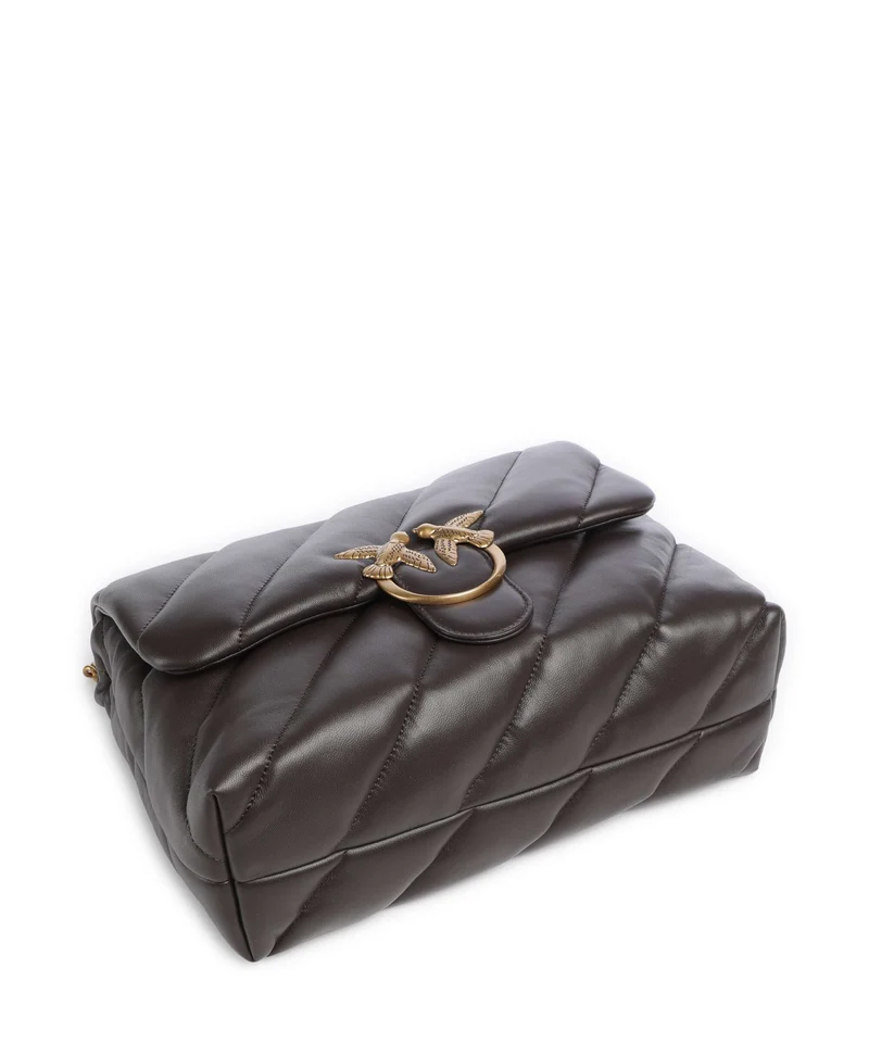 Pinko Love Puff Big Schultertasche marrone marasca/antique gold