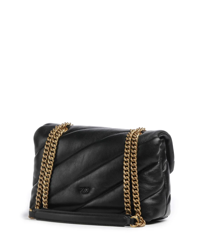 Pinko Love Puff Classic New Buckle Schultertasche nero/antique gold