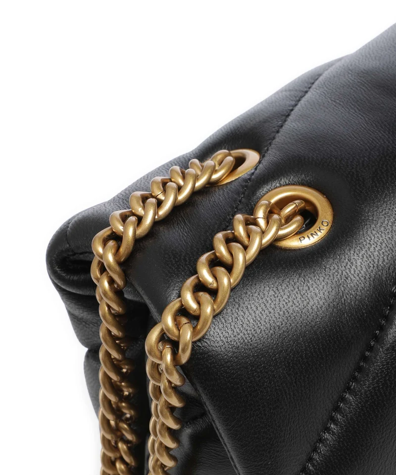 Pinko Love Puff Classic New Buckle Schultertasche nero/antique gold