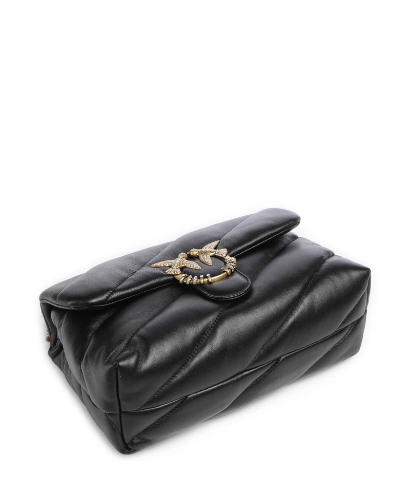 Pinko Love Puff Classic New Buckle Schultertasche nero/antique gold