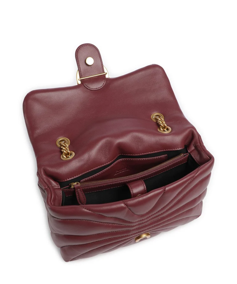 Pinko Love Puff Classic Schultertasche ribes intenso/antique gold