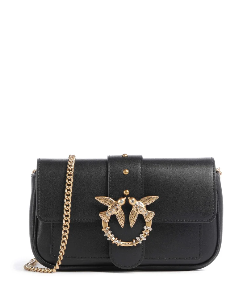 Pinko Love One Pocket New Buckle Umhängetasche nero/antique gold