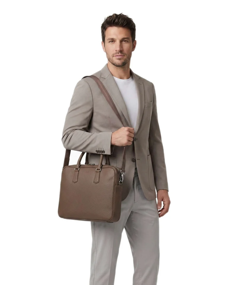 BOSS Crosstown Aktentasche medium brown