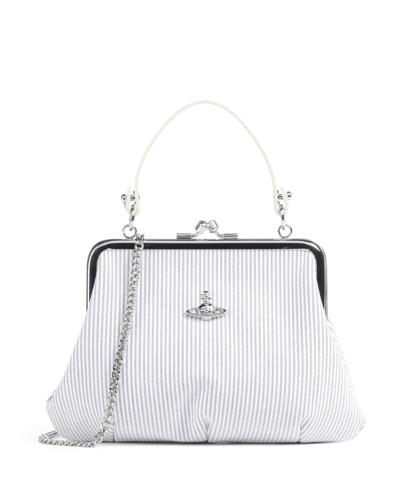 Vivienne Westwood Granny Frame Classic Oxford Shirt Handtasche ink stripe