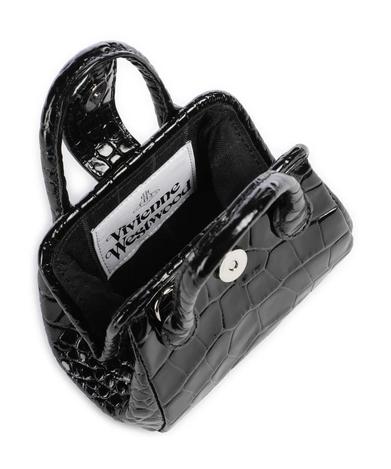 Vivienne Westwood Pamela Embossed Croc Mini Umhängetasche black