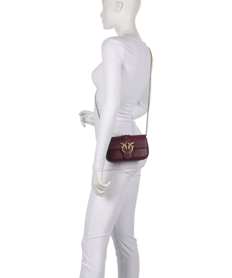 Pinko Love One Pocket New Buckle Umhängetasche ribes intenso/antique gold