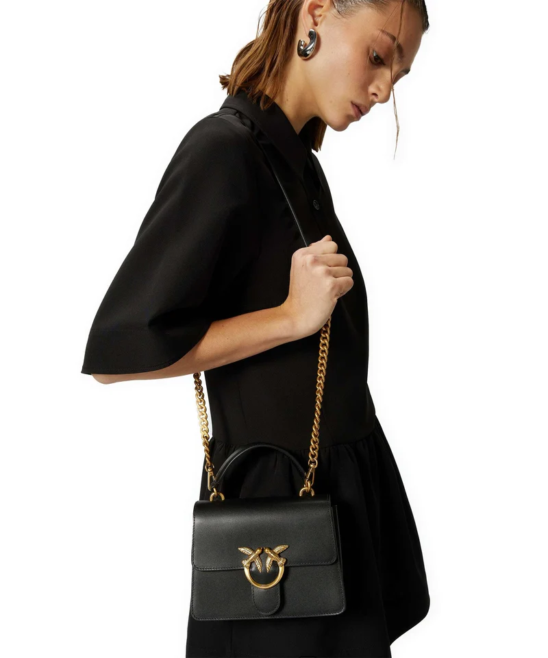 Pinko Love One Mini Handtasche nero/antique gold