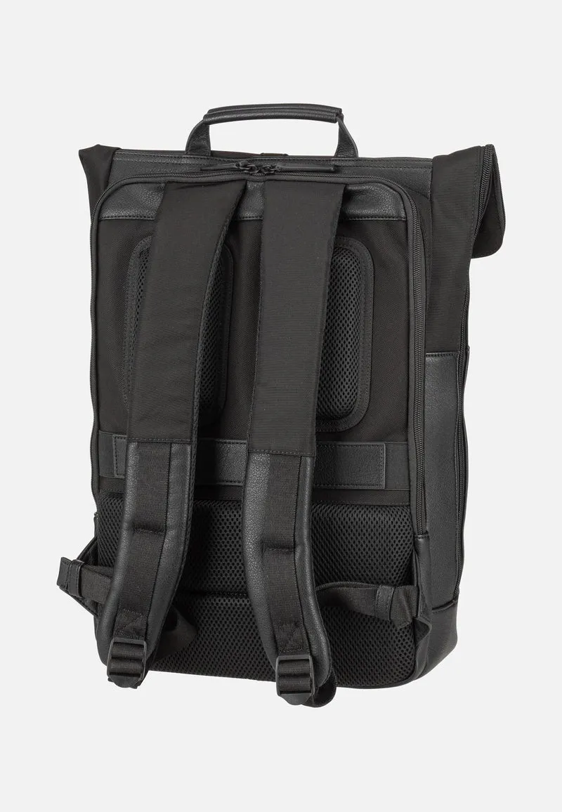 Riga Courier Black - Rolltop Rucksack