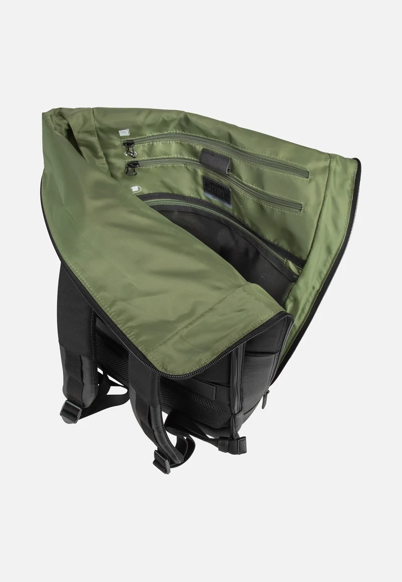 Riga Courier Black - Rolltop Rucksack