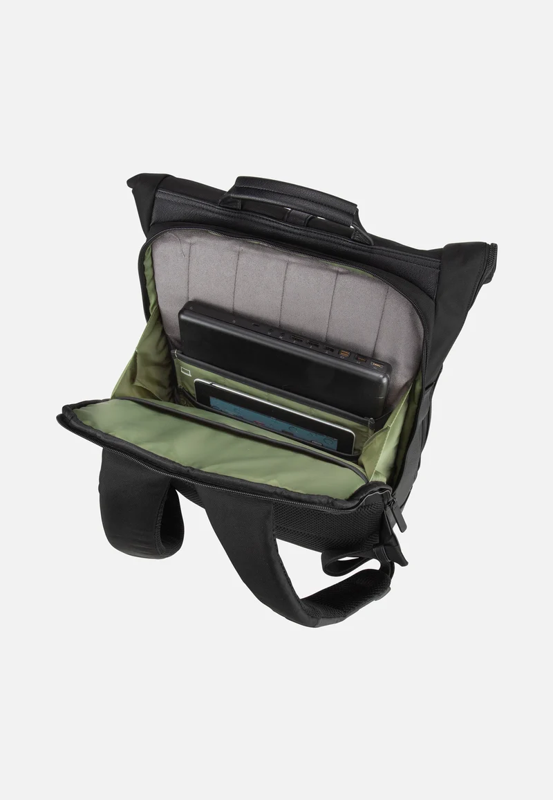 Riga Courier Black - Rolltop Rucksack