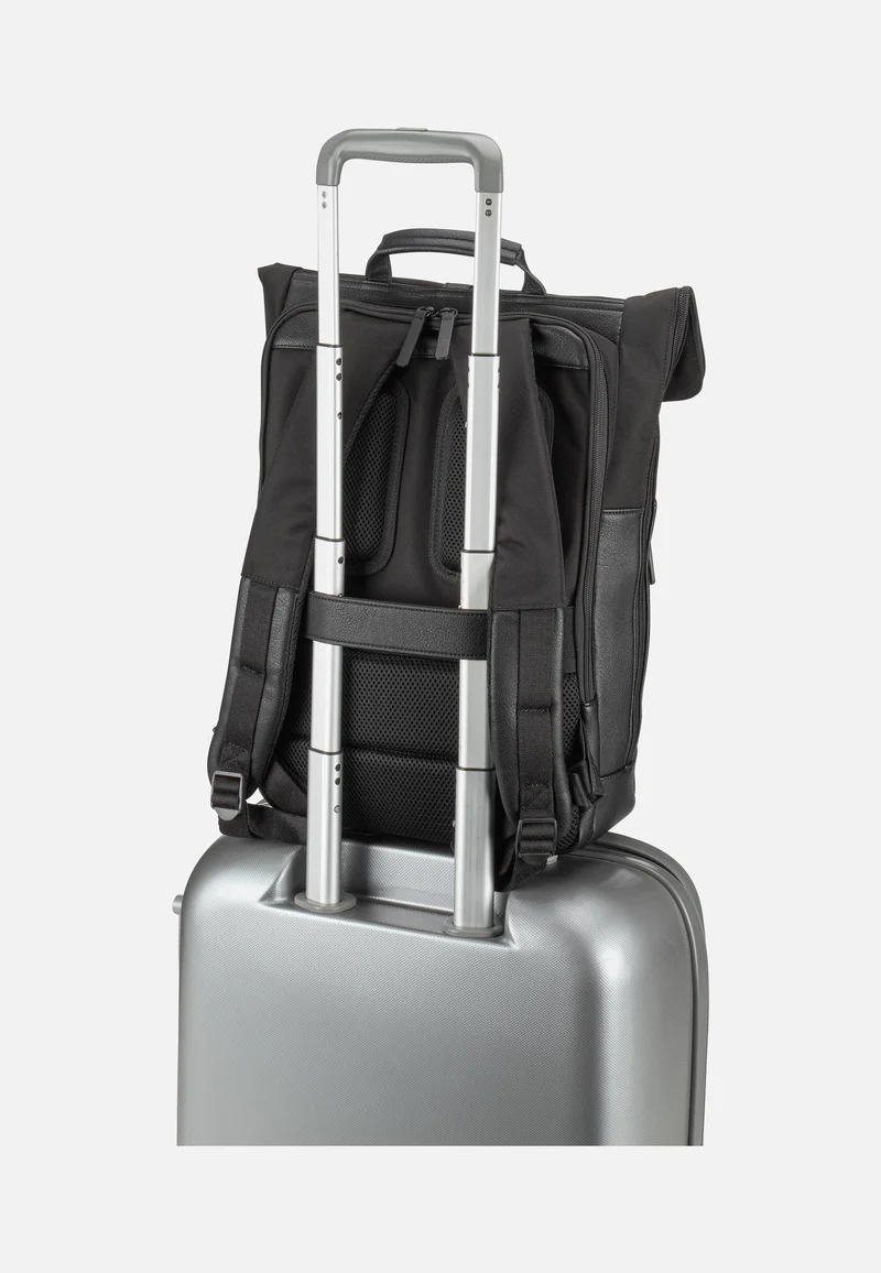 Riga Courier Black - Rolltop Rucksack