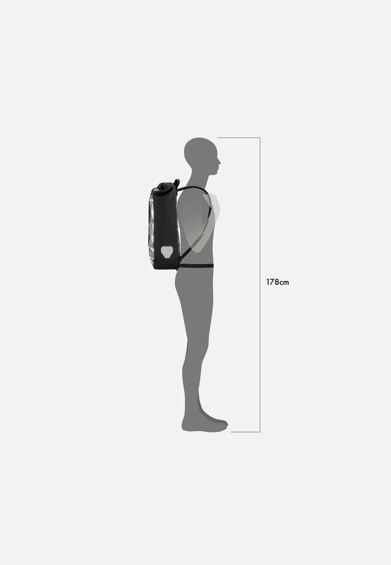 Messenger-Bag Pro Black - Rolltop Rucksack