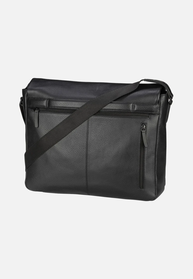 Stockholm Flap L Black - Messenger Bag