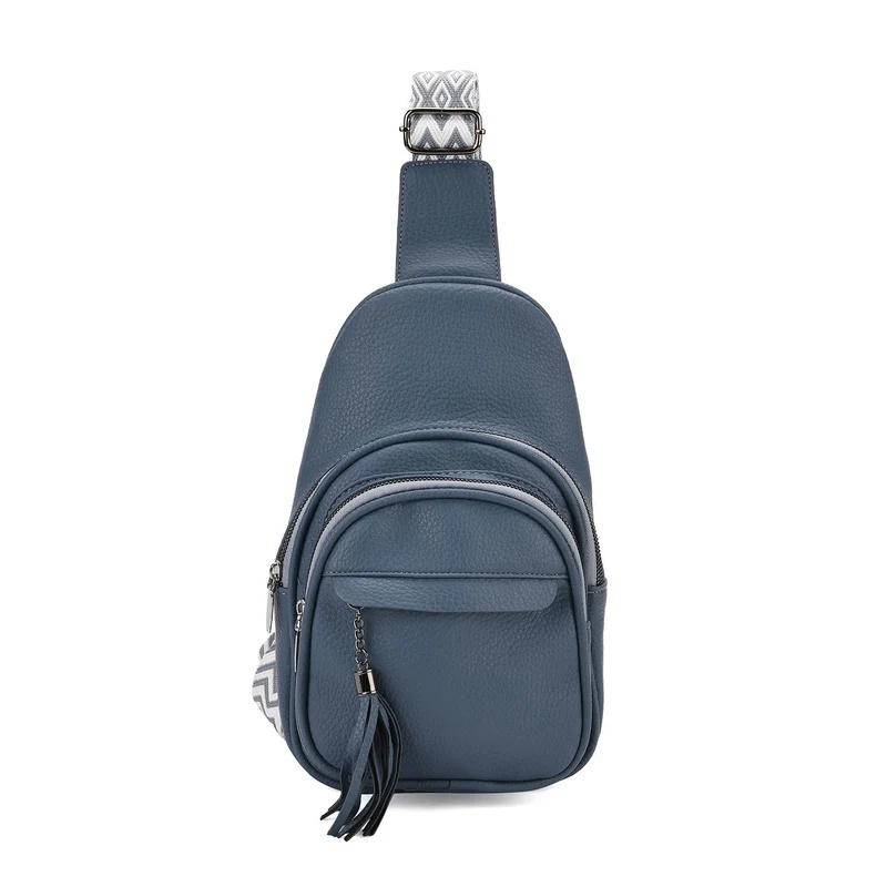 Crossbody-Tasche aus Nylon, mit mehreren Reißverschlussfächern und verstellbarem Schulterriemen, 24x15x9?cm, Rot