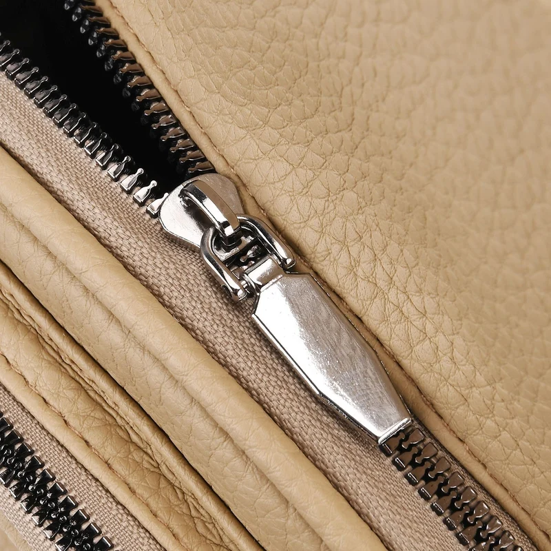 Crossbody-Tasche aus Nylon, mit mehreren Reißverschlussfächern und verstellbarem Schulterriemen, 24x15x9?cm, Rot