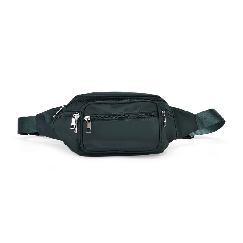 Gürteltasche mit RFID-Schutz, Nylon, 6 Reißverschlussfächer, Schnellverschluss, verstellbarer Schultergurt, Größe 37x10x13,5?cm, marineblau