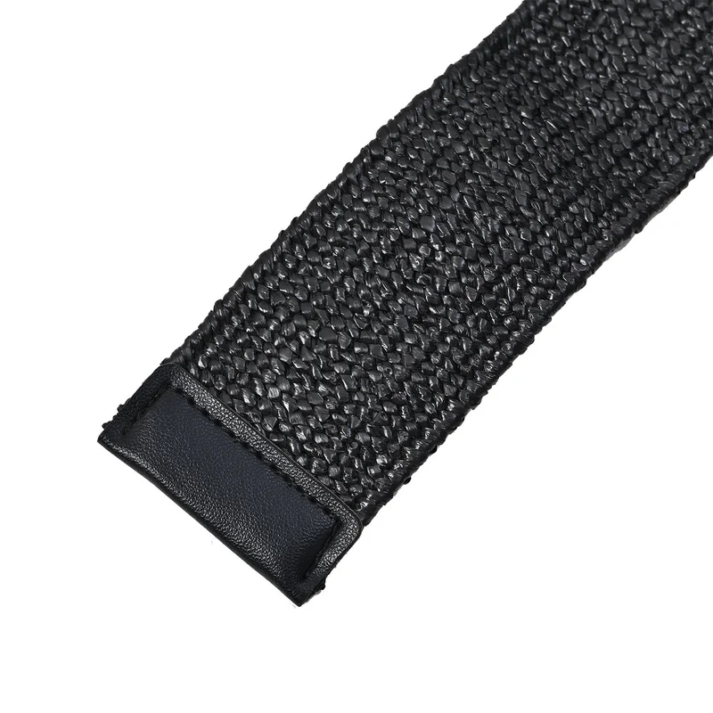 Elastischer Gürtel mit Holzschnalle 99x4.8cm, weiß